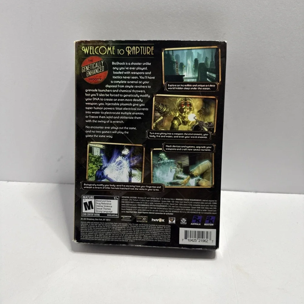 BioShock (PC, 2007) with Slipcover Complete in Box CIB